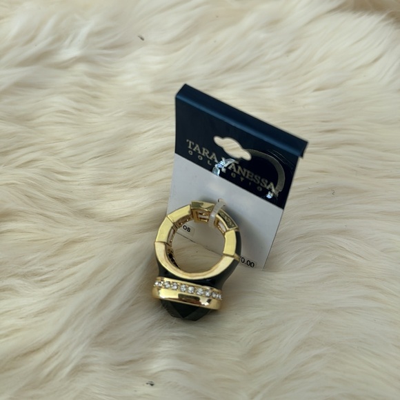 NWT Tara Vanessa Coll. Black/Gold Stretch Ring - Picture 2 of 4